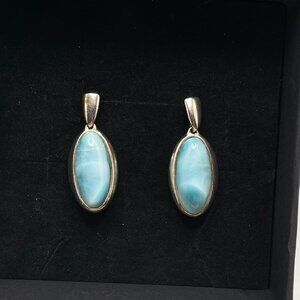 Sterling Silver Larimar Earrings